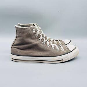 Converse Shoes Mens 7.5 Gray Canvas Chuck Taylor All Star High Top Sneakers